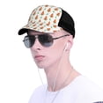 thumbnail image 4 of Lsque Cute Carrot Print Printed Trucker Hat - Baseball Cap for Men Women - Breathable Mesh Side, Adjustable Fit - for Casual Wear, 4 of 7