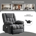 thumbnail image 5 of JONPONY Power Lift Recliner Chair for Elderly with Heat and Massage, Lay Flat Assist Recliner with Side Pocket for Living Room，Grey, 5 of 12