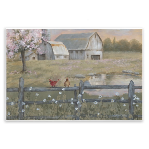 Stupell Industries Rustic Lodge Blossoming Trees Country Farm Wall Plaque Art, 19 x 13, by Pam Britton