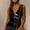 Black, variant on Womens Tops Women's Ladies V Neck Zipper Tops Casual Printing T-Shirt Sleeveless Blouse Vest Womens Tops Dressy Casual on Clearance
