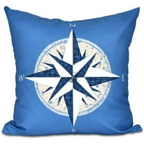 Simply Daisy 16" x 16" Compass Geometric Print Outdoor Pillow