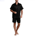thumbnail image 2 of Kureaily Mens Solid Color Smooth Home Suit Two Piece Set Two-Pieces Loungewear, 2 of 5