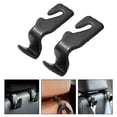 thumbnail image 1 of ELAYARD 2 Pcs Car Back Seat Hanger Black Stainless Steel Head Layer for Drivers, 1 of 8
