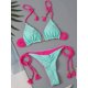 thumbnail image 5 of Traje baño 3 piezas para mujer con cuello halter y vestido envolvente playa, 5 of 5