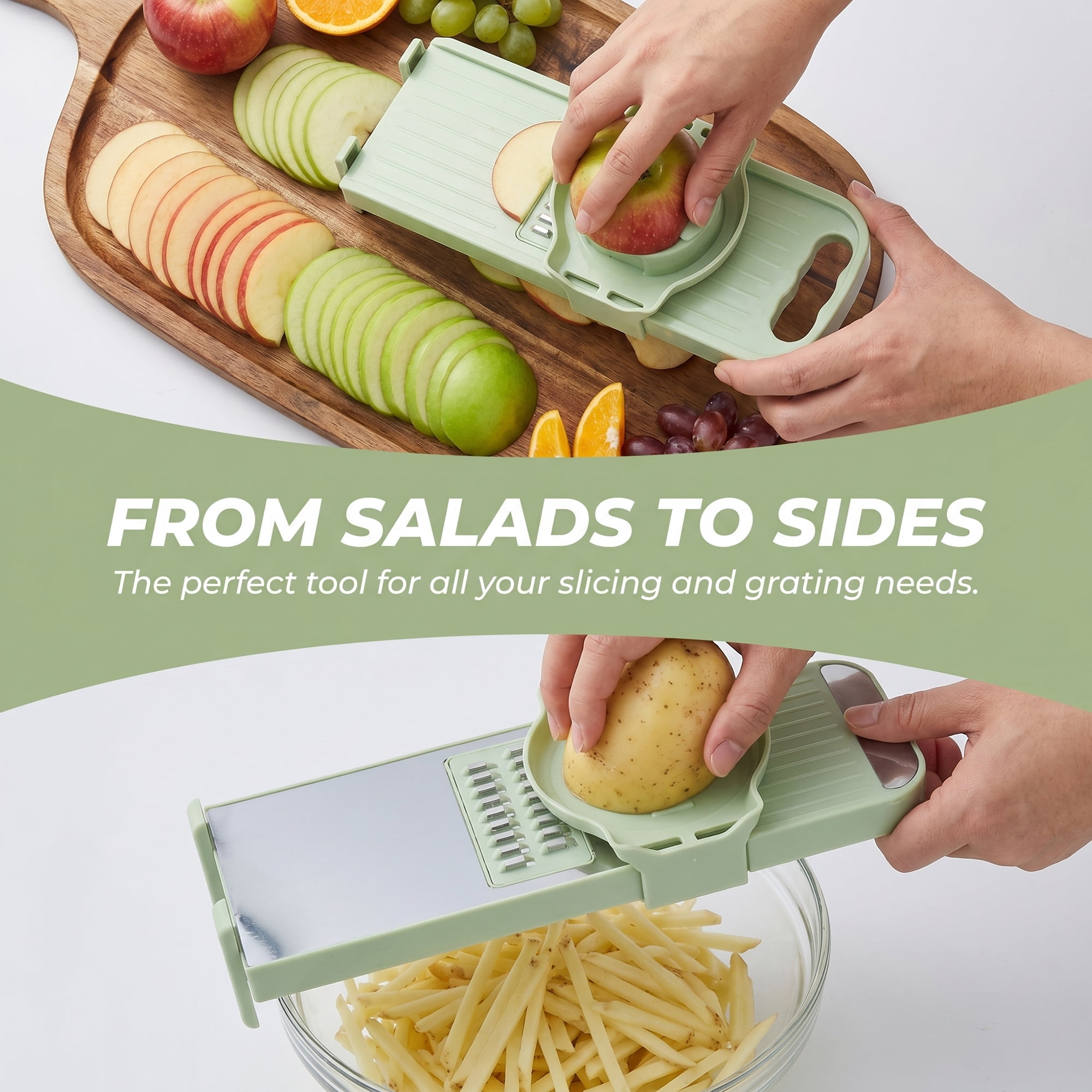 Unique Bargains Mandoline Slicer with Chopping Function for Cooking 6 in 1(A) 11"x4.3"