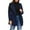 Navy, variant on IROINNID Women's Comfy Mid-Length Coat Solid Color Zip Up Long Sleeve Outwear, Navy