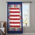 thumbnail image 4 of 4th of July Sheer Curtains 54 Inches Long, Independence Day Red Blue Poppy Flower Stripe Light Filering Curtains, Breathable Simi Curtain Privacy Drapes for Kitchen Bathroom Nursery Window Treatment, 4 of 9