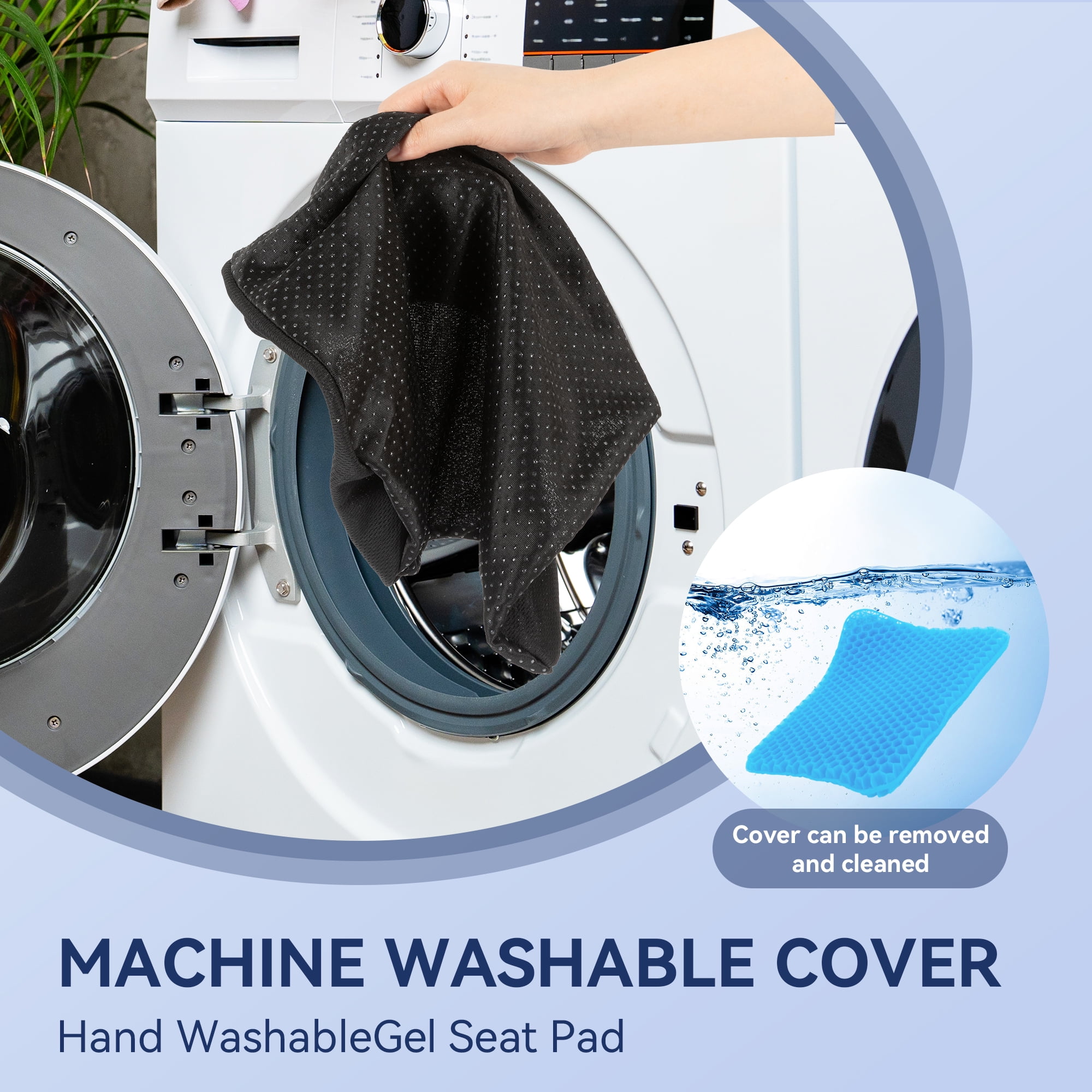 VUSIGN Cooling Gel Seat Cushion for Long Sitting, Wheelchair Cushions, Gel Chair Cushion for Hip Pain, Gel Seat Cushion for Office Chairs,Gel Car Seat Cushion Breathable