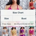 thumbnail image 5 of Felirenzacia Women's Sequined Tassel Fringe Halter Tank Top, Belly Dance Sparkly Glitter Camisole, Gold,Free Size, 5 of 8