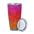 thumbnail image 2 of Vsdgher Rainbow Glitter 20 Oz Stainless Steel Vacuum Insulated, Travel Mug Coffee Cup for Home, Office, Outdoor Works Great for Ice Drinks and Hot Beverage -Straw Three-piece Set, 2 of 8