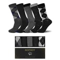 thumbnail image 2 of KOITHOT 5 Pack Men Dress Socks, Classic Business Cotton Crew Mens Socks Size 10 13 Gift Set, 2 of 8