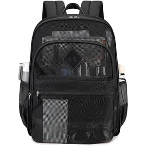 DAKIMOE Clear Mesh Backpack, Black