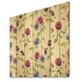 thumbnail image 2 of Designart 'Blue and Pink Pansy Flowers I' Traditional Print on Natural Pine Wood, 2 of 5