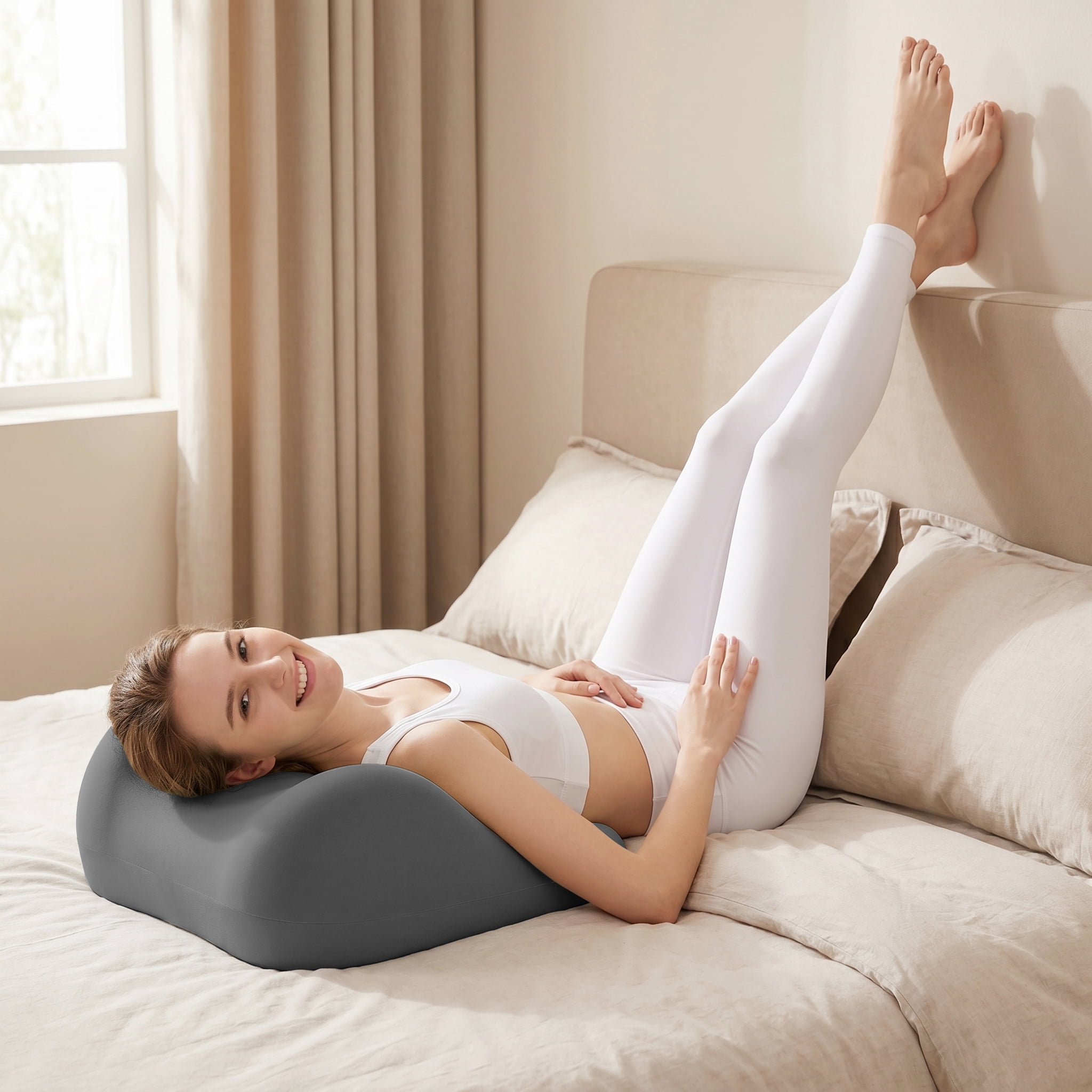 Pillow Toys, Memory Foam Support Pillow, Contoured Lounger Cushion for Back & Lumbar Support, Multi-Functional Comfort Pillow