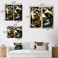 thumbnail image 4 of Designart "Futuristic Gold Silver Swirl Circular" Abstract Spirals Wall Art Set Of 2 - Transitional Gold Gallery Wall Set For Home Decor, 4 of 6