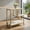 White, variant on Resenkos 3-Tier G-Shaped Rolling Side Table with Open Shelves, Rustic Brown