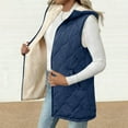 thumbnail image 6 of Fnooota Womens Mid-length Vests, Zip up Fleece Lined Winter Warm Sleeveless Jackets with Hood Navy Size M, 6 of 8
