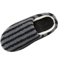 thumbnail image 2 of Fnooota Womens Fuzzy Slippers, Stripe Warm Non Slip Winter House Slippers Home Shoes Black Size 5.5-6, 2 of 6