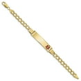 thumbnail image 2 of Primal Gold 14 Karat Yellow Gold Semi-solid Medical Red Enamel Curb Link ID Bracelet, 2 of 3