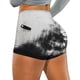 thumbnail image 2 of Gibobby Pantalones dama Pantalones cortos elásticos teñidos con para mujer, bolsillos de motorista de Yoga, pantalones de Fitness para correr, pantalones de Yoga arrugados(Negro， XXL), 2 of 5