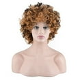 thumbnail image 3 of DOPI Men's Fashion Wig Brown Synthetic Hairshort Wigs hair Wave Wig, 3 of 5