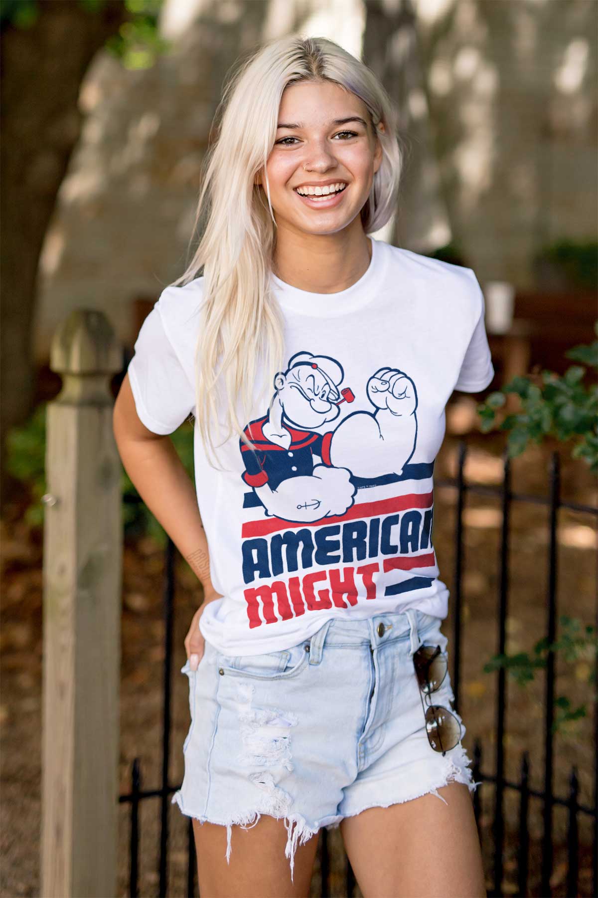 Official Popeye The Sailor Men's Or Women's Crewneck T-Shirt – Licensed Cartoon Tee By Brisco Brands