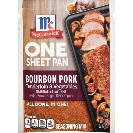 McCormick Bourbon Pork Tenderloin & Vegetables One Sheet Pan Seasoning Mix, 1.0 oz Packet