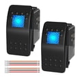 thumbnail image 1 of Blue Panel de interruptor basculante impermeable de 3 pines Led para coche, camión, barco, Rv, 1 of 5