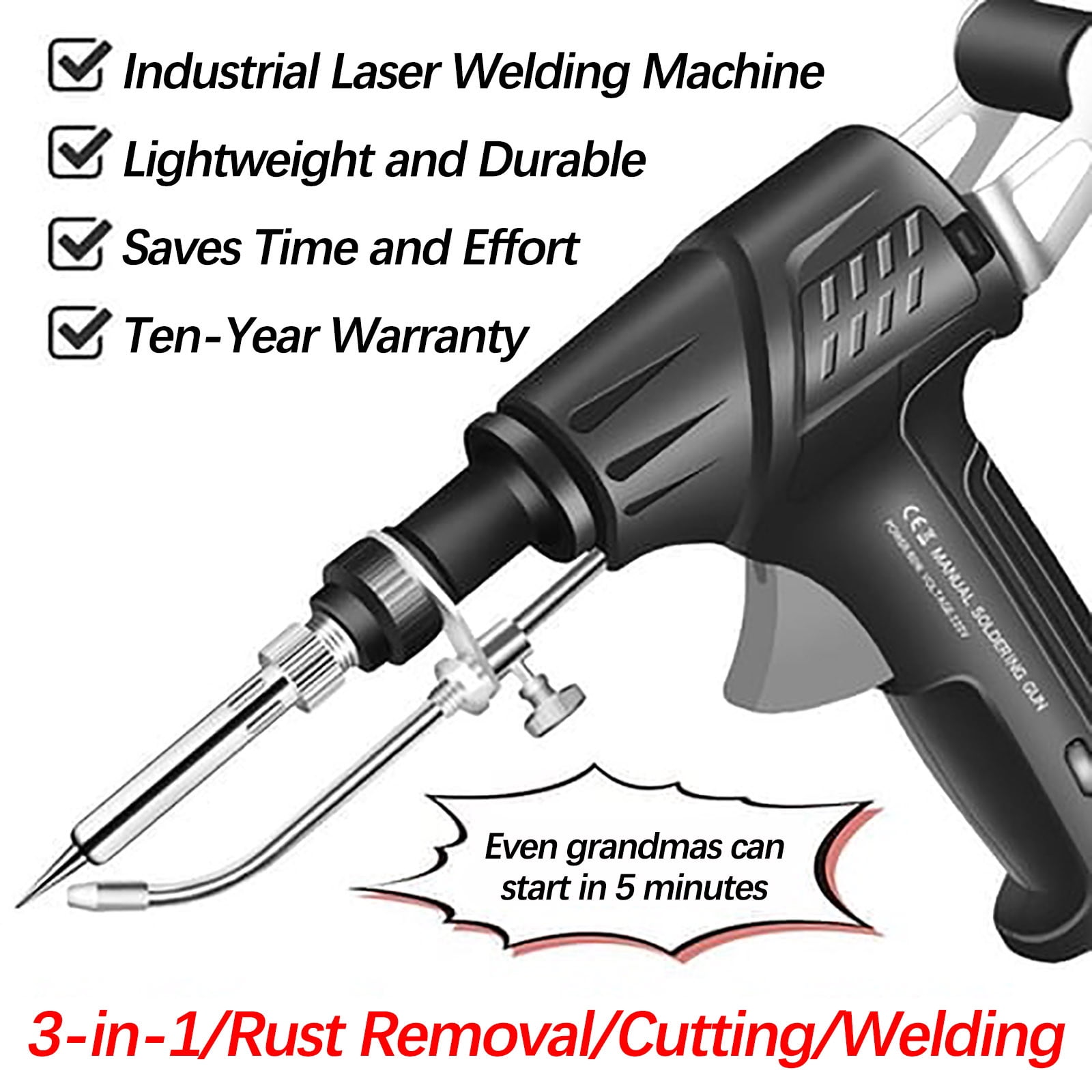 Soldering Iron Kit, Soldering Iron Kit with Adjustable Temp 180-520°C,ON/OFF Button,80W LED Digital Internal Heat Soldering Gun,Auto Send Tin Soldering Kit for Electronics Welding Repair(Black)