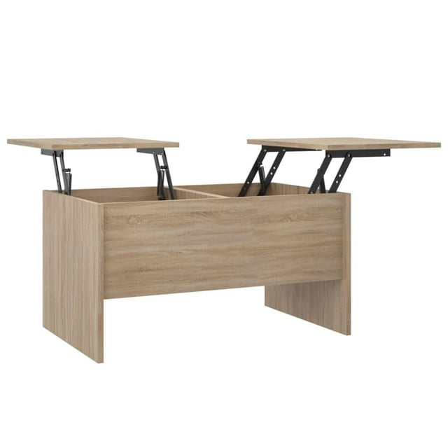Mesa de café VidaXL Sonoma de madera de roble diseñada, 80 x 50 x 42 cm