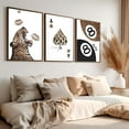 thumbnail image 3 of Trendy Leopard Prints Canvas Wall Art Cheetah Aesthetic Pictures Funky Preppy Lucky 8 Ball Posters Eclectic Ace Painting Wall Decor for Girls Room Apartment Dorm Unframed, 3 of 6