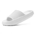 thumbnail image 4 of Cloud Slides for Kids, Toddler Shower Slippers Bathroom Pool Sandals Non-Slip Open Toe Pillow Slippers Super Soft Thick Sole Cozy Boys Girls Home House Cloud Cushion Slide for Indoor Outdoor Shoes, 4 of 7