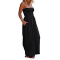 thumbnail image 3 of Women Summer Sleeveless Jumpsuit Casual Strapless Wide Leg Jumpsuit, 3 of 4