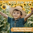 thumbnail image 3 of Outdoor Kids Sun Hat UPF 50+ Quick Dry Foldable Bucket Hat Lightweight Adjustable Fishing Safari Hat for Girls and Boys, 3 of 6