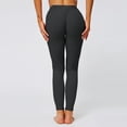 thumbnail image 3 of Gibobby Pantalones de Casuales Leggings de talle para mujer, pantalones de yoga para adelgazar, fruncidos, para levantamiento de glúteos(Negro， S), 3 of 5