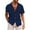 Navy, variant on BOBOGOJP Mens Shirt Solid Pocket Short Sleeve Button-Down Shirt,White XXL