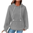 thumbnail image 2 of FDGIU Women's 2025 Oversized Hoodie Dress - Long Sleeve Tunic Sweatshirt with Pockets, Soft Fleece Fall Winter Clothes, 2 of 4