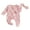 Pink, variant on Suealasg Newborn Baby Girl Footies Romper Warm Long Sleeve Flower Print Jumpsuit  Headband 3 6 9 Months Infant Girl Fall Winter Clothes