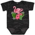thumbnail image 3 of Inktastic Flamingo with Tropical Flowers Boys or Girls Baby Bodysuit, 3 of 5