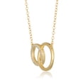 thumbnail image 2 of 0.125 Carat Diamond Interlocking Circles Pendant Necklace for Women in Yellow Gold Plated 925 Sterling Silver on 18 Inch Chain with Spring Ring by Lavari Jewelers, 2 of 2