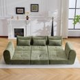 thumbnail image 3 of 101.5" Modular Sectional Sofa,Chenille Cloud Sofa Couch Convertible Folding Sofa Bed for Living Room,Bedroom,Apartment,Green, 3 of 8