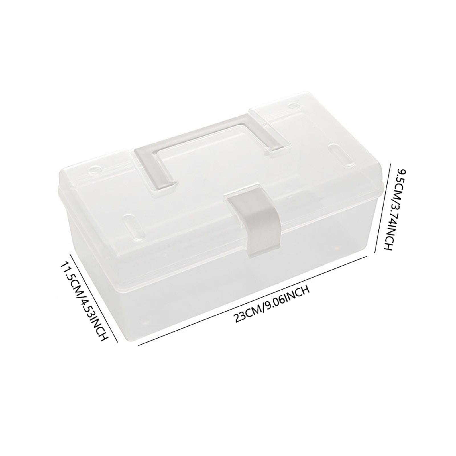 Plastic Storage Bins With Lid and Handle, Plastic Latch Storage Box, Stackable Storage Container, Small Plastic Storage Basket, Cute Organizer Box for Home, Office, 1 Pcs, 9.06x4.53x3.74"