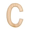thumbnail image 2 of 6" Blank Unfinished Wooden Letter C, 2 of 2