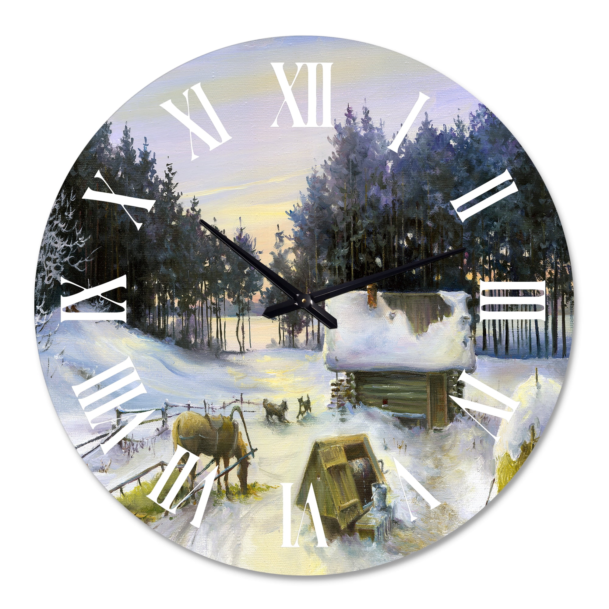 Designart 1 in Quartz Country Wall Clock