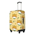 thumbnail image 2 of PAYOHTO Highly Elastic Spandex Suitcase Cover Luggage Cover Medium Fits 22 to 24 Inch Shiba Inu Dog Have Leaf on Head, 2 of 8