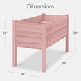 thumbnail image 3 of Best Choice Products 48" x 24" x 30" Raised Garden Bed, Extra Deep 16" Depth, Elevated Wood Planter Stand - Pink, 3 of 8