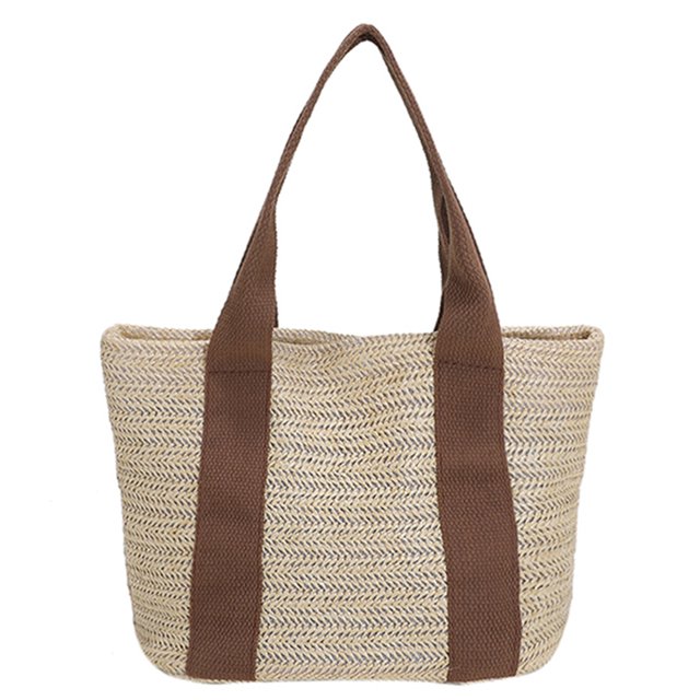 Sywqhk Bolso De Paja Mujer Verano Playa Vacaciones Mujer Viaje Axila Bolsa (Marrón) Sywqhk Para estrenar