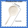 thumbnail image 3 of Xinyat Heat Resistant Silicone Skimmer Spoon and Colander with 7-Inch Head for Straining Vegetables, Eggs, and Draining Oil(White), 3 of 8