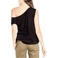 thumbnail image 2 of Rachel Roy Blouse à une Épaule Drapée pour Femmes, Noir, TG, 2 of 2