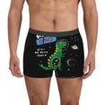 thumbnail image 2 of Goofa Space Dino Cartoon Black Printed Men's Boxer Briefs Underwear, Moisture-Wicking Underwear, Trunk,Soft and Breathable Cotton Underwear-Large, 2 of 9
